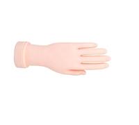 Manicure Practice Hands and Fingers Nail Hand Practice Model Right Hand Flexible Movable Soft Plastic Hand for Fake Nail Art Starter Training Left hand Inflexible