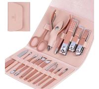Manicure Set Glamour Gaze Manicure Pedicure Kit Nail Clippers 16 in 1 Professional Stainless Steel Cuticle trimmer Grooming Kit for Men Women with Storage Travel Case