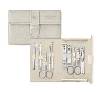 Manicure Set，Nail Clipper Set， Manicure Set Pack of 11 Carbon Steel Multicolor PU Leather Case(Beige)