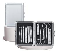 Manicure Set，Nail Clipper Set， Pack Of 11 Stainless Steel Manicure Pedicure Set Multicolor Metal Box For Travel Or Home(Silver)