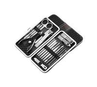 Manicure Set，Nail Clipper Set， Pack Of 18 Stainless Steel Multicolor Manicure Pedicure Nail Clipper Set(Black)