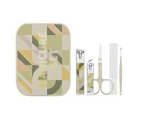 Manicure Set，Nail Clipper Set， Pack Of 5 Stainless Steel Nail Clipper Manicure Pedicure Set Multicolor(Green)