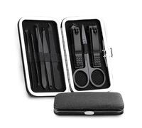 Manicure Set，Nail Clipper Set， Pack Of 8 Stainless Steel Manicure Pedicure Nail Clipper Set Multicolor(Black)