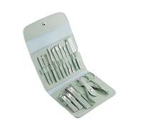 Manicure Set，Nail Clipper Set， Stainless Steel Nail Clipper Set Pack Of 16 Multicolor(Green)