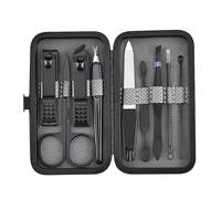 Manicure Set Nail Clippers 9 PCS Nail Care Kit Ggifts For Men Nail Tools Pedicure Kit For Men & Women - Grey