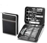 Manicure Set Nail Clippers Pedicure Kit -26 Pieces Stainless Steel Manicure Kit, Professional Grooming Kits, Nail Care Tools with Luxurious Travel Case (black)
