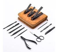 Manicure Set,Nail Manicure Set,Manicure Set for Women,16-in-1 Nail Clippers Set with Black PU Leather Case,Suitable for Travel & Home Use
