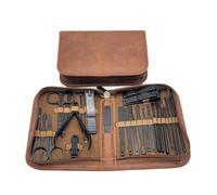 Manicure Set with Case 25 IN 1 Manicure Set Color Contrast sets Nail Clippers Cutter Tools Kits Stainless Steel Pedicure Travel Case