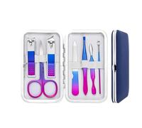 Manicure Set with Case 7pcs Manicure Set Pedicure Sets Nail Clippers Tools Stainless Steel Professional Scissors(7Pcs color)
