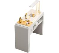 Manicure Table, Professional Nail Station Beauty Technician Desk with Dust Collector & LED Lamp Art Spa Salon Workstation Nail Table