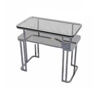 Manicure Table Station - Professional Nail Art with Glass Top, Stylish Makeup Vanity, Ideal for Salons and Home Use,