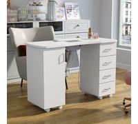 Manicure Table with Dust Collector and Wrist Cushion