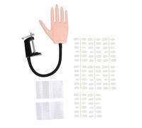 Manicure Training Hand Model with Interchangeable Fingers, Professional Nail Art Practice Mannequin for Beginners, Adjustable Positioning Base for Technique Development