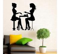 Manicure Wall Decal Girl Hand Nail Spa Beauty Salon Interior Decor Door Window Vinyl Stickers Fashion Girls Art Wallpaper 74x78cm
