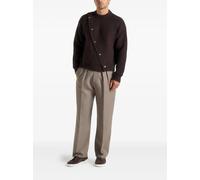 Manière De Voir Theo asymmetric brushed-knit brown sweater XS-S-M-L-XL-XXL
