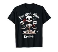 Manifest Align Receive Spiritual Skeleton Skulls T-Shirt