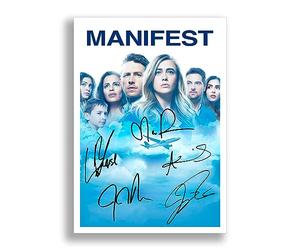 Manifest Cast Signed Autograph A4 Poster Photo Print TV Show Series Season Framed Memorabilia Gift Melissa Roxburgh Josh Dallas (POSTER ONLY)