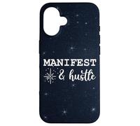 Manifest & Hustle Manifestation Quote Manifesting Spiritual Case for iPhone 16