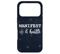 Manifest & Hustle Manifestation Quote Manifesting Spiritual Case for iPhone 17 Pro