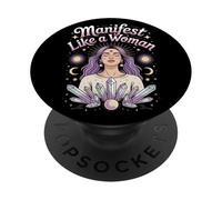 Manifest Like a Woman Women Empowerment Women's Equality PopSockets Adhesive PopGrip