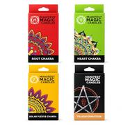 Manifest Magic Candles Set - 48 Ritual Spell Candles with 4 Boxes (Black Magic, Happiness, Courage, Abundance) - Chakra Candle Kit - 90 Min Burn - Meditation, Witchcraft & Spiritual Use