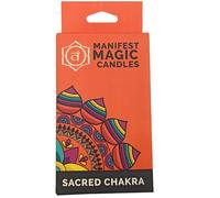 Manifest Magic Candles (Set of 12) - Orange Sacred Chakra for Meditation, Spiritual Practices & Serene Atmosphere