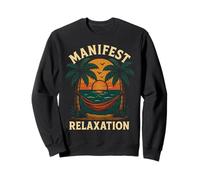 Manifest Relaxation Palm Trees Sunset Vibe Sweatshirt