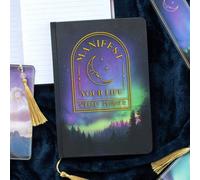 Manifest Your Life Weekly A5 Planner - Inspirational Forest & Gold Foil Cover