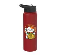 Manifestation cat Energy Flows Kawaii Kids Design Stainless Steel Insulated Water Bottle