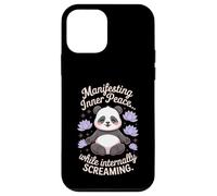 Manifesting Inner Peace While Screaming Funny Panda Case for iPhone 12 mini