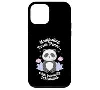 Manifesting Inner Peace While Screaming Funny Panda Case for iPhone 12 mini