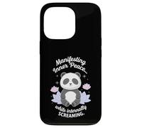 Manifesting Inner Peace While Screaming Funny Panda Case for iPhone 13 Pro