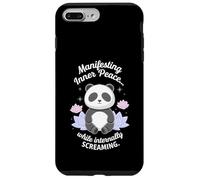 Manifesting Inner Peace While Screaming Funny Panda Case for iPhone 7 Plus/8 Plus