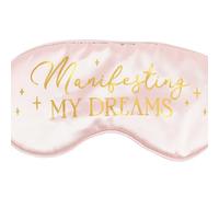 Manifesting My Dreams Satin Sleep Mask - Pink Sleep Mask for Positive Dreams - Pretty Pink Satin Blindfold, UK