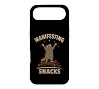 Manifesting Snacks Funny Raccoon Humor Pantry Charm Case for iPhone Air