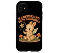 Manifesting Your Downfall Cute Evil Bunny Graphic Case for iPhone 11