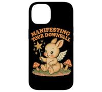 Manifesting Your Downfall Cute Evil Bunny Graphic Case for iPhone 14