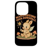 Manifesting Your Downfall Cute Evil Bunny Graphic Case for iPhone 14 Pro