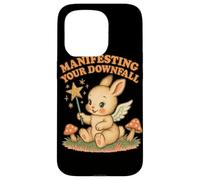 Manifesting Your Downfall Cute Evil Bunny Graphic Case for iPhone 15 Pro