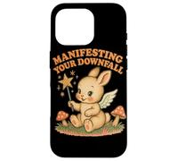 Manifesting Your Downfall Cute Evil Bunny Graphic Case for iPhone 16 Pro