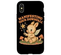 Manifesting Your Downfall Cute Evil Bunny Graphic Case for iPhone X/XS