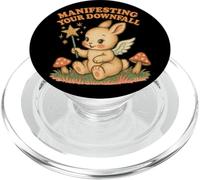 Manifesting Your Downfall Cute Evil Bunny Graphic PopSockets PopGrip for MagSafe