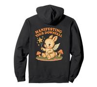 Manifesting Your Downfall Cute Evil Bunny Graphic Pullover Hoodie
