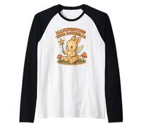 Manifesting Your Downfall Cute Evil Bunny Graphic Raglan Baseball Tee