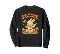 Manifesting Your Downfall Cute Evil Bunny Graphic Sweatshirt