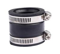 Manifold Connector with Two Worm-Drive Clamp Bands | Adjustable Hardware At Both Ends, Black Open-Ended Sleeve, Connection Alignment Before Clamp Tightening and Setup