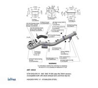 Manifold Exhausts stainless steel Leovince KTM 690 SMC R / ENDURO 2021