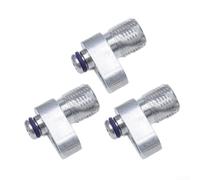 Manifold Gauge Adapter Fitting Set 3Pcs for AC Compressor Service Ports with Press Plate to External Thread Design