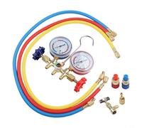 Manifold Gauge Tool for Air Conditioning Systems with Comprehensive Accessories and User Friendly Design (A)