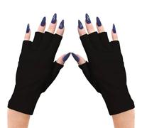 ManiGlovz -The Original Dermatologist Recommended UPF 50+ UV Protective Manicure and Sunblock Fingerless Gloves, Sun Protection, Driving and Gel Manicure Gloves in Black
